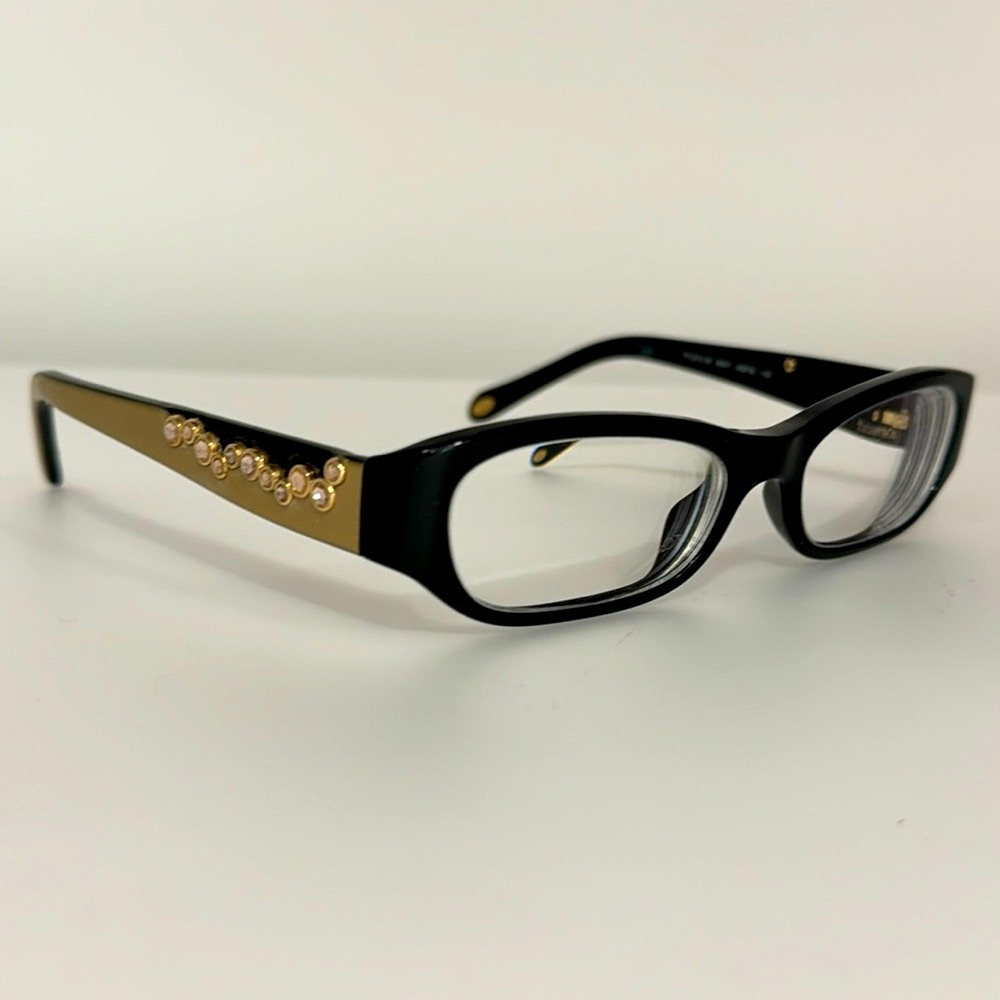 Tiffany & Co. Eyeglasses TF 2012-B 8001 49016 130 Black Gold Rhinestones